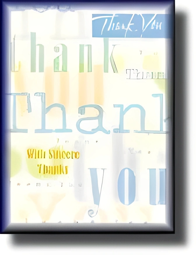 Thank you collage in pastel colors