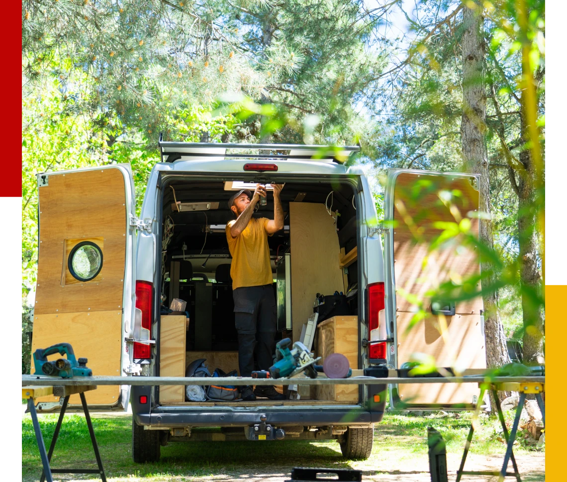 Outdoor van life setup
