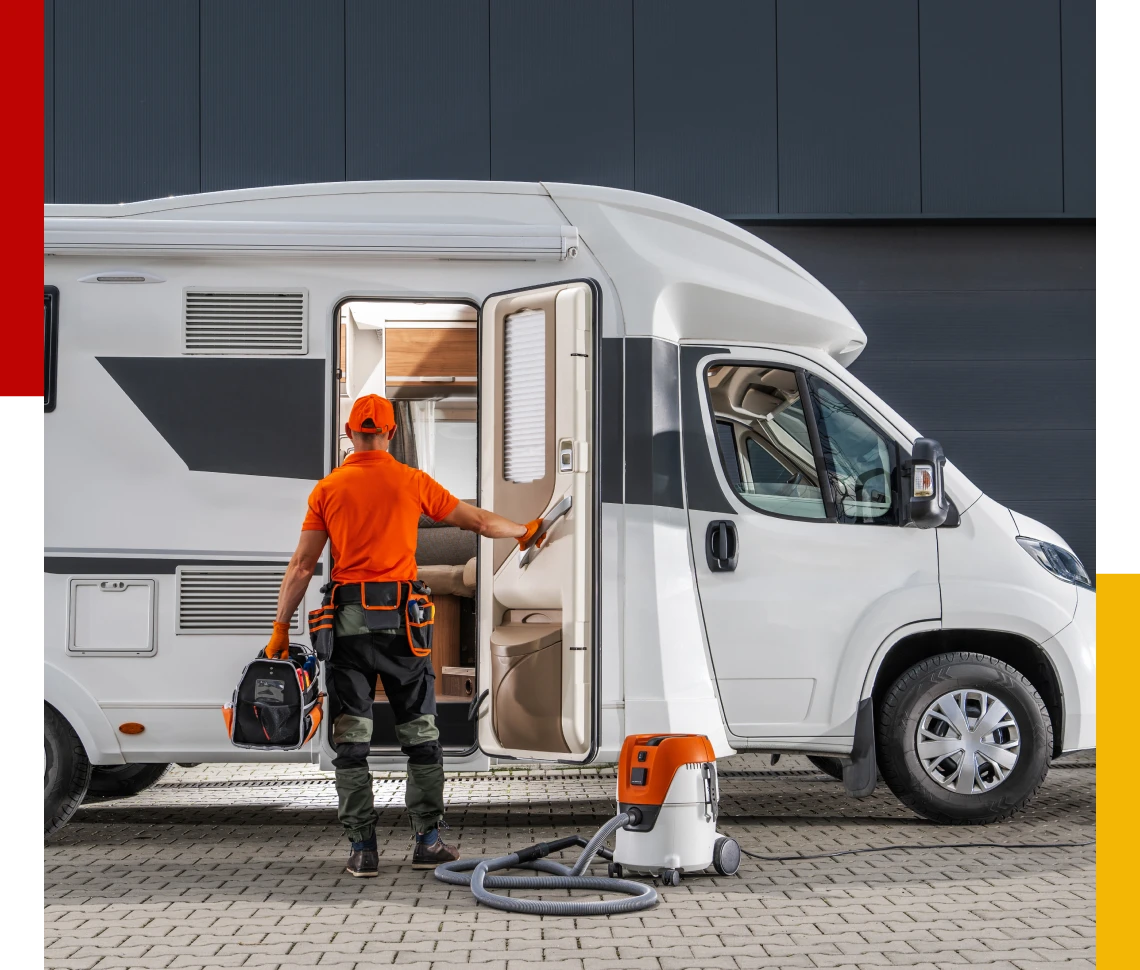 Professional maintenance of camper van